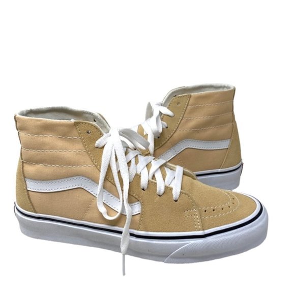 VANS Sk8-Hi Tapered Shoes Women's Suede Peach Canvas Sneakers Skate VN0A5KRUBLP - Picture 7 of 10